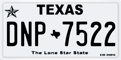 TX license plate DNP7522