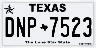 TX license plate DNP7523