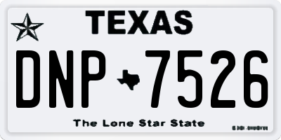 TX license plate DNP7526