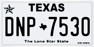TX license plate DNP7530