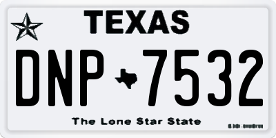 TX license plate DNP7532