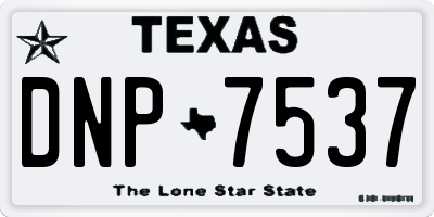TX license plate DNP7537