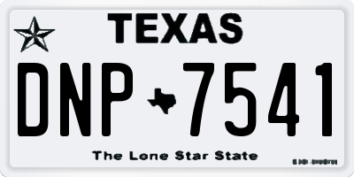 TX license plate DNP7541