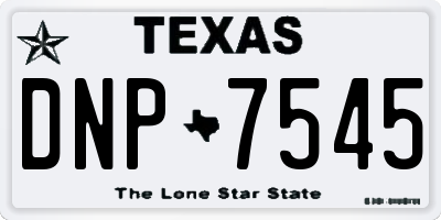 TX license plate DNP7545