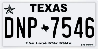 TX license plate DNP7546