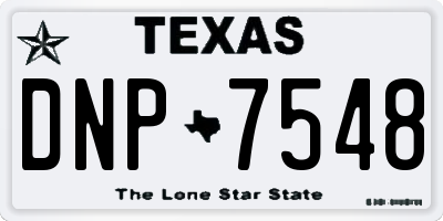 TX license plate DNP7548