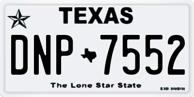 TX license plate DNP7552