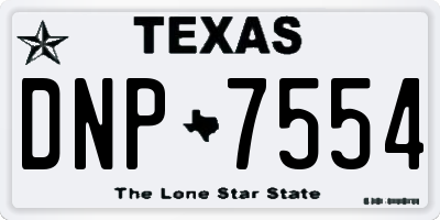 TX license plate DNP7554