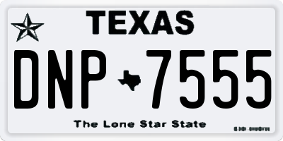 TX license plate DNP7555