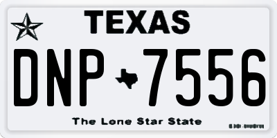 TX license plate DNP7556