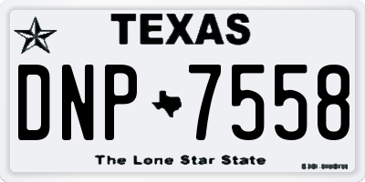 TX license plate DNP7558