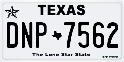 TX license plate DNP7562