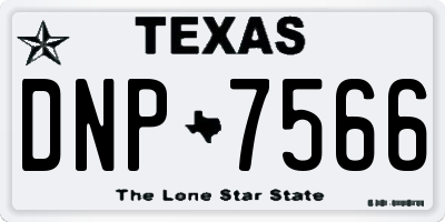 TX license plate DNP7566