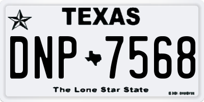 TX license plate DNP7568