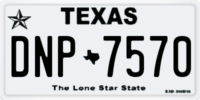 TX license plate DNP7570