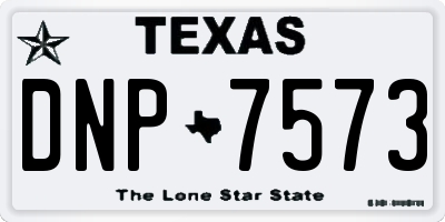 TX license plate DNP7573
