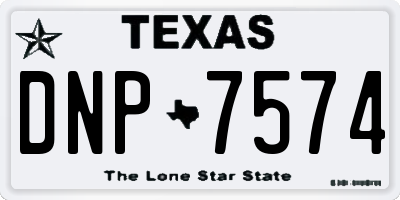 TX license plate DNP7574