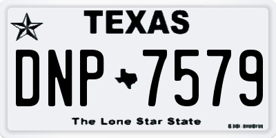 TX license plate DNP7579