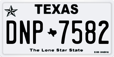 TX license plate DNP7582