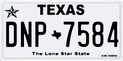 TX license plate DNP7584