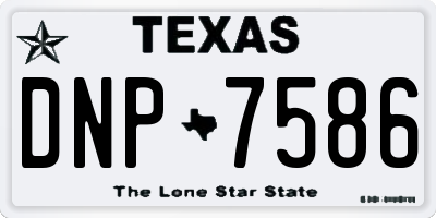 TX license plate DNP7586