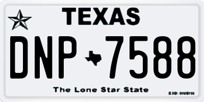 TX license plate DNP7588