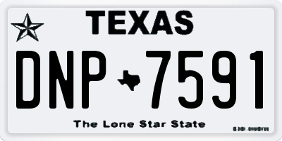 TX license plate DNP7591