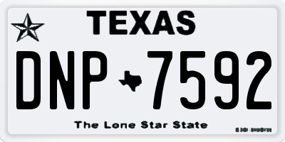 TX license plate DNP7592