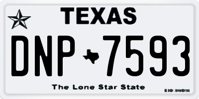 TX license plate DNP7593