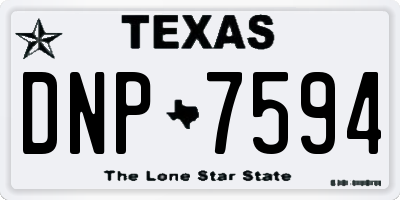 TX license plate DNP7594