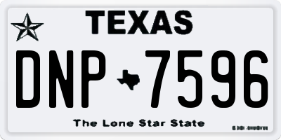 TX license plate DNP7596