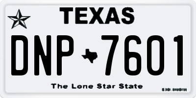 TX license plate DNP7601