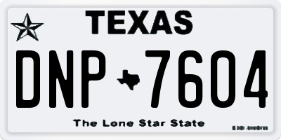 TX license plate DNP7604