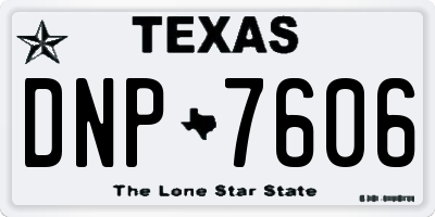 TX license plate DNP7606