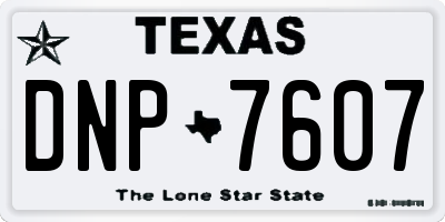 TX license plate DNP7607