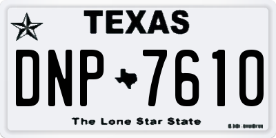 TX license plate DNP7610