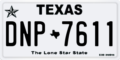 TX license plate DNP7611