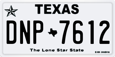 TX license plate DNP7612