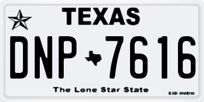 TX license plate DNP7616