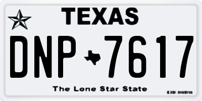 TX license plate DNP7617