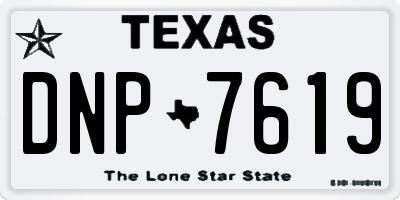TX license plate DNP7619