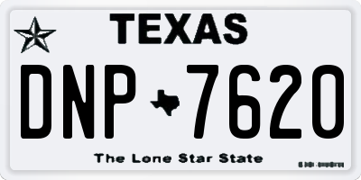TX license plate DNP7620