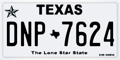 TX license plate DNP7624