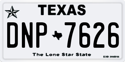 TX license plate DNP7626