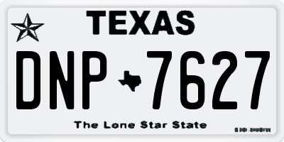 TX license plate DNP7627