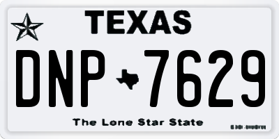 TX license plate DNP7629