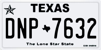 TX license plate DNP7632