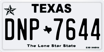 TX license plate DNP7644