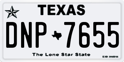 TX license plate DNP7655