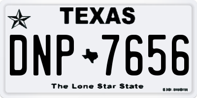TX license plate DNP7656